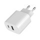 Gembird 2-Port Universal USB Charger A+C 2.4A White
