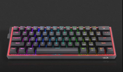 Redragon Fizz Pro black, wired&2.4G&BT Mechanical Keyboard, RGB, red switch Black HU JAVÍTOTT!