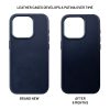 FIXED MagLeather telefontok MagSafe támogatással az Apple iPhone 16 készülékhez, kék