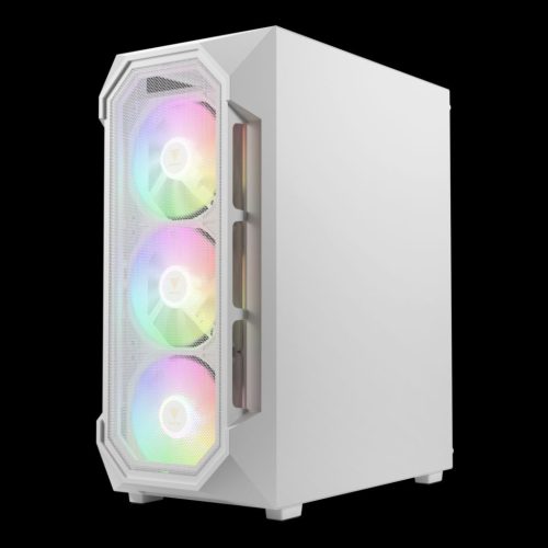 Gamdias Aura GC1 Elite WH ARGB Tempered Glass White