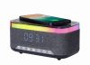 Gembird DAC-SPKBT-QC15-BK Digital alarm clock with speaker wireless charging function Black/Grey