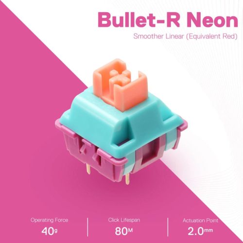 Redragon A113 Bullet-R Neon - Linear Red Mechanical Switch (24db)