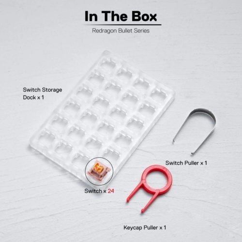 Redragon A113 Bullet-QL Peach - Soft Linear Red Mechanical Switch (24db)