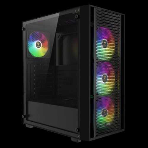 Gamdias Aura GC2 Elite ARGB Tempered Glass Black