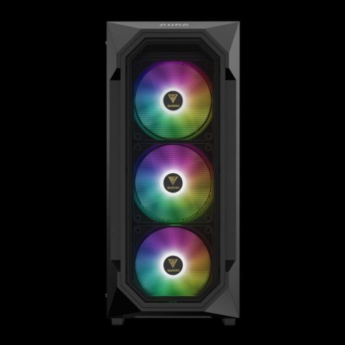 Gamdias Aura GC1 Elite ARGB Tempered Glass Black