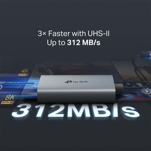 TP-Link UA440C USB3.0 Type-C to SD & microSD 3.0 Card Reader Silver