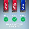 AXAGON ADM2-AM USB-A 10Gbps M.2 NVMe & SATA SSD Adapter