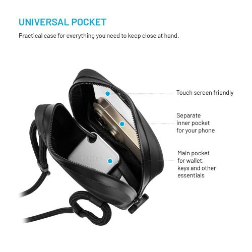 FIXED vízálló telefontok, fekete