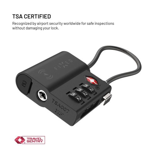 FIXED intelligens helymeghatározó lakat, fekete