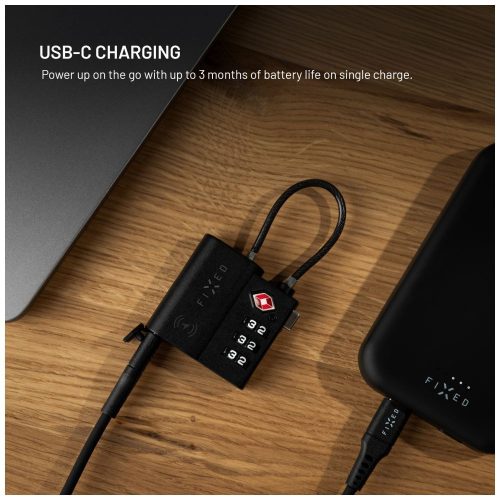 FIXED intelligens helymeghatározó lakat, fekete
