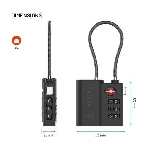 FIXED intelligens helymeghatározó lakat, fekete