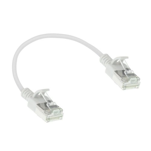 ACT CAT6A U-FTP Patch Cable 0,15m White