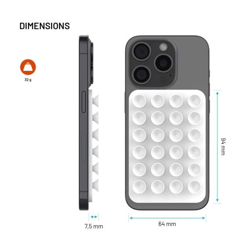 FIXED öntapadós tartó Magsafe kompatibilis, fehér