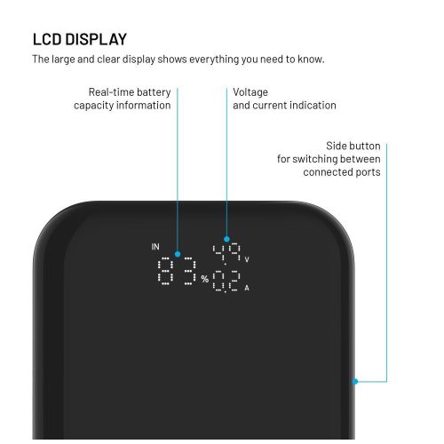 FIXED Zen 10 Pro 10 000 mAh Powerbank, fekete