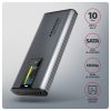AXAGON EEM2-SD2 USB-C 10Gbps – M.2 NVMe & SATA SSD Display Box Silver