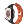FIXED mágneses szilikon óraszíj Apple Watch 42/44/45/46/49mm-hez, fekete
