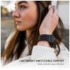 FIXED mágneses szilikon óraszíj Apple Watch 42/44/45/46/49mm-hez, fekete