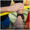 FIXED mágneses szilikon óraszíj Apple Watch 42/44/45/46/49mm-hez, fekete