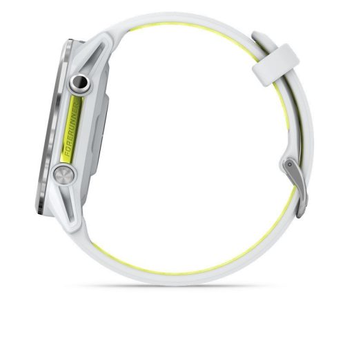 Garmin Forerunner 970 Titanium with Whitestone Case and Whitestone/Translucent Amp Yellow Band