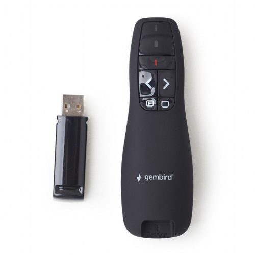 Gembird WP-L-12 Wireless Presenter Red Laser Black