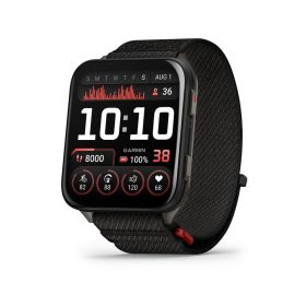   Garmin Venu X1 Black with Slate Titanium Caseback and Black ComfortFit Nylon Band