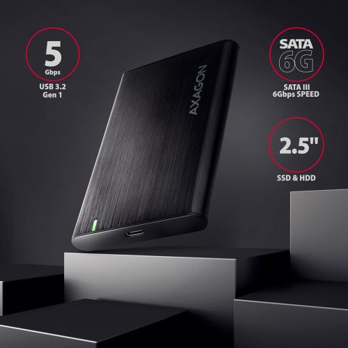 AXAGON EE25-XA6C 2,5" USB3.0 HDD SATA Aline Box Black
