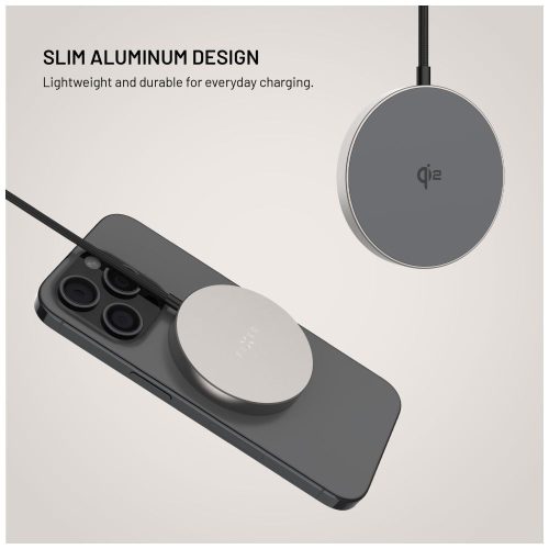 FIXED MagPad Slim Qi2 MagSafe Wireless töltő Titan
