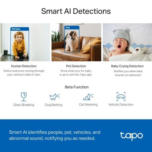TP-Link TC72 Pan/Tilt AI Home Security Wi-Fi Camera