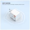 FIXED 2xUSB-C töltő visszahúzható kábellel, GaN PD 3.0 támogatással, 65W, fehér