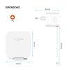 FIXED 2xUSB-C töltő visszahúzható kábellel, GaN PD 3.0 támogatással, 65W, fehér
