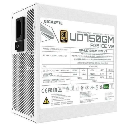 Gigabyte 750W 80+ Gold UD1000GM PG5 V2 ICE