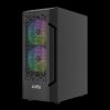Gamdias Aura GC7 ARGB Tempered Glass Black