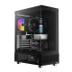 Gamdias Atlas E1 ARGB Tempered Glass Black