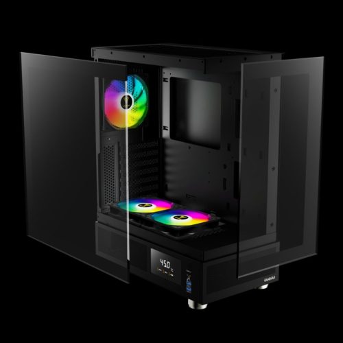 Gamdias Atlas E1 ARGB Tempered Glass Black