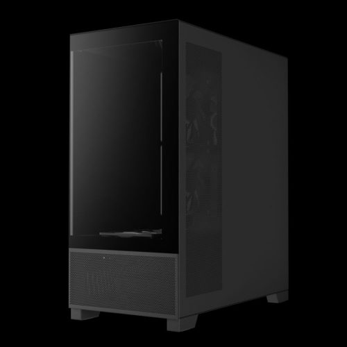 Gamdias Aura GC12 ARGB Tempered Glass Black