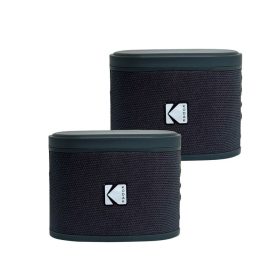   Kodak BRIXBK2 Soundbrix Mini Bluetooth Coloured Portable Two Speakers Black
