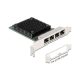 DeLock PCI Express x4 Network Card 2.5 Gigabit LAN 4 x RJ45 RTL8125