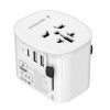 Gembird Grounded universal travel power adapter 15W White