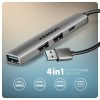 AXAGON HUE-STA ALU STRIP USB-A 4 port hub