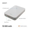 FIXED MagZen 10 Oi2 10000 mAh külső akkumlátor, titán