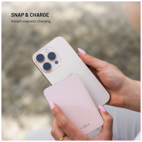 FIXED MagZen 5 Qi2 külső akkumlátor 5000 mAh, rózsaszín