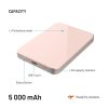 FIXED MagZen 5 Qi2 külső akkumlátor 5000 mAh, rózsaszín