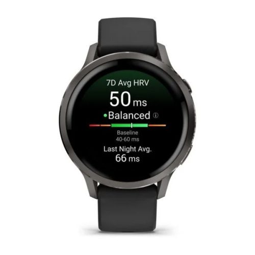 Garmin Venu 4 41mm Slate with Black Silicone Band
