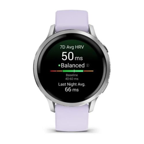 Garmin Venu 4 41mm Silver with Periwinkle Silicone Band