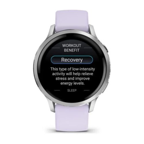 Garmin Venu 4 41mm Silver with Periwinkle Silicone Band