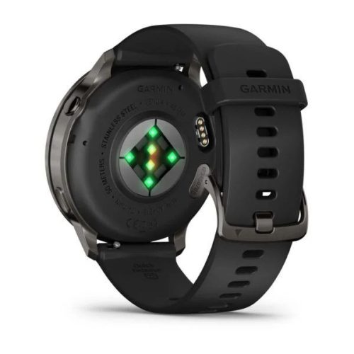 Garmin Venu 4 45mm Slate with Black Silicone Band