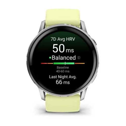 Garmin Venu 4 45mm Silver with Citron Silicone band