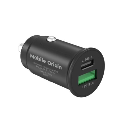 Mobile Origin 30W Super Car Charger CA19 - USB-C, USB-A Black