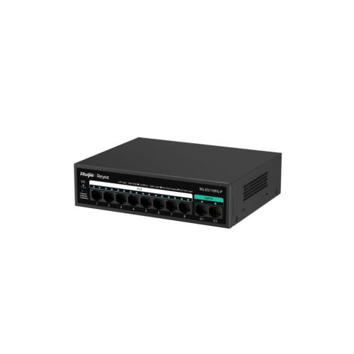Reyee RG-ES110FG-P 8-Port 10/100 Mbps with 2-Port Gigabit Unmanaged PoE Switch