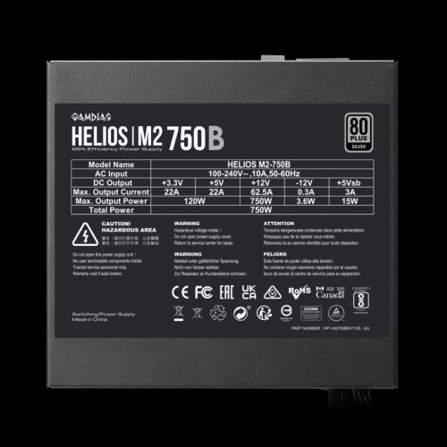 Gamdias 750W 80+ Silver Helios M2-750B